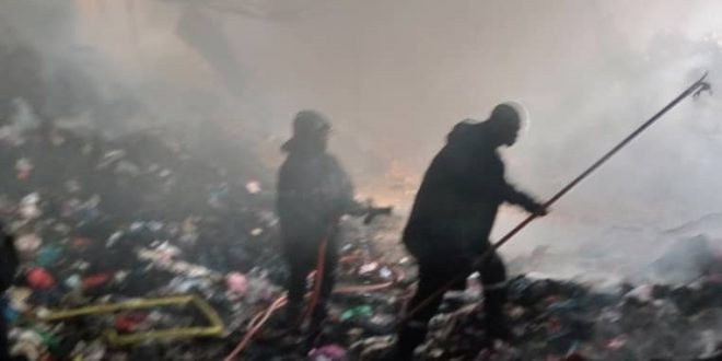 ﻿Guinée/Incendie: Plus de 2 milliards de GNF partis en fumée au grand marché de Madina