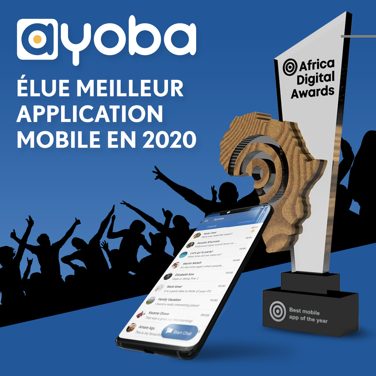 Ayoba clôture 2020 en recevant le prix de la meilleure application mobile décerné au Africa Digital Award